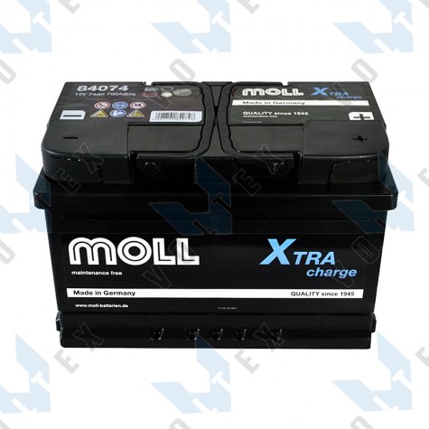 Аккумулятор Moll X-Tra Charge 74Ah R+ 700A